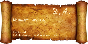 Wimmer Anita névjegykártya